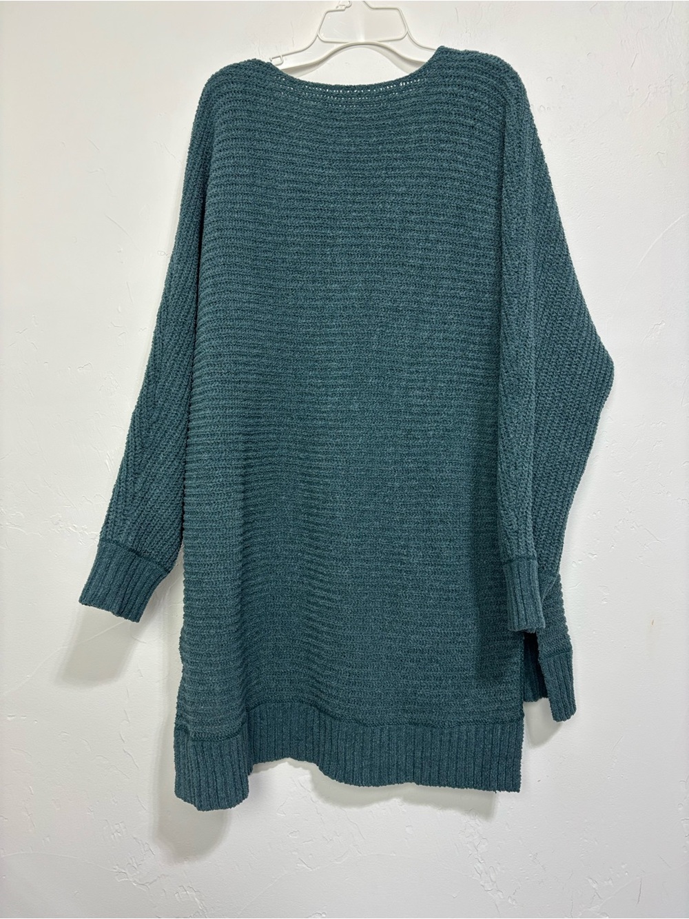 American Eagle Blue Teal Solid V-Neck Ribbed Knit Pullover Sweater Women's XS/S - Picture 5 of 8